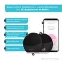 FOREO LUNA mini 3 Gesichtsreinigungsbürste - Gesichtsmassagegerät elektrisch, ultrahygienisches Silikon - Einfache Gesichtsreinigung - Elektrischer Gesichtsreiniger - App-verbunden - Midnight - 4