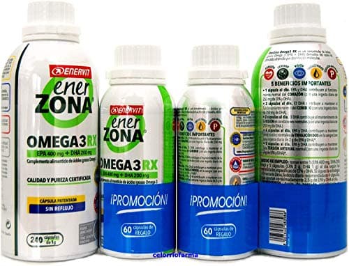 Enerzona Omega 3 RX1gr. 240 capsulas + Regalo 60 capsulas.- PACK 2UN (TOTAL 600 CAPSULAS)