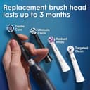 Oral-B iO Series 2 Rechargeable Electric Powered Toothbrush Starter Kit, Night Black with 2 Brush Heads - Automatic Pressure Sensor to Protect Gums - 3 Modes - 2 Min Timer - 10