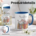 Swiftea Tasse Kaffeetasse mit Spruch Tasse Bücherregal Album Design Tasse Musik Fan Swiftea Geschenk Personalisiert mit Namen Best of Album Geschenkidee Geschenk für Tochter Freundin - 3