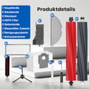 28 Stück Zubehör für Roborock S8 Pro Ultra Saugroboter, Ersatzteile 2 Hauptbürste 6 Staubbeutel 6 Wischpad 4 HEPA Filter 6 Seitenbürste 2 Reinigungszubehör 1 Schraubendreher 1 Wasserfilter Zubehörset - 5