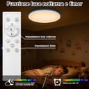 Rawhui 24W Plafoniera LED Soffitto Dimmerabile,2400LM Lampada Led Soffitto con Telecomando & APP,RGB,3000K-6500K,Alexa/Google Assistant/Smart Life,Per Soggiorno Camerette letto - 4