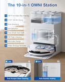 ECOVACS DEEBOT T50 PRO OMNI Robot Vacuum,Extend Side Brush and Mop, 15,000Pa, AIVI 3D 3.0, Auto Cleaning Solution Adding, 75℃ Hot Water Mop Washing, Hot Air-Drying, Ultra-thin 81mm, White - 6