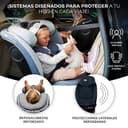 Kinderkraft I-GROW Silla de coche, I-SIZE 40-150 cm, Isofix, Silla coche bebé, para niños, Ajustable, Sillade, RWF, FWF, Universal para coche, Asiento, 360º, Grupo 0+/1/2/3, 0-36 kg, Negro grafito - 5