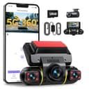 LAMTTO Dash Cam Auto 360 Gradi Dashcam Controllo APP WiFi 5G 4 Canali Telecamera per Auto Monitoraggio del Parcheggio IR Visione Notturna Kit di Cablaggio Scheda 128GB Gratuita - 1
