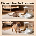 Skylos Cat Feeder Automatic Feeder and Waterer Set, 3.2L Gravity Food & Water Dispenser with Detachable Bowls, for Cats and Small Dogs, BPA-Free Pet Travel Supplies for Weekend Trips - 6