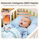 BOIFUN 2026 Cámara Vigilancia Bebé 2K (3MP) con WiFi y App Móvil, Visión Nocturna sin Luz, Vigilabebés con Pantalla de 5”, Cámara 360°, Detección de Movimiento y Llanto, Audio Bidireccional, Zoom 4X - 3