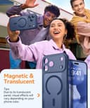 CANSHN Cover Magnetica per iPhone 17 Pro Max(6,9 Pollici), Compatibile con MagSafe, [Protezione Completa Della Fotocamera], Custodia Traslucida Opaca Protettiva Sottile Antiurto,Blu Profondo - 7