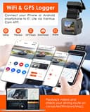 VANTRUE Dash Cam 1920*1080P HDR WiFi GPS Voice Control, Mini Dashcam Front Dash Cams for Cars, 160 Wide Angle Car Camera Dash Cam with Night Vision Buffered Parking Monitor, E1 Lite, Support 512GB Max - 3