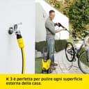 Kärcher Idropulitrice K 3, Pressione max 120 bar, Portata 380 l/h, Area di lavoro 25 m²/h, Filtro acqua, Pistola e Tubo Alta Pressione 6m, Serbatoio detergente, Ugello mangiasporco, Lancia Vario Power - 2