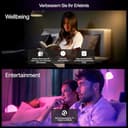 Philips Hue Essential Starter-Set: Bridge + 4 Essential E27 Smart Leuchtmittel, White und Color Ambiance, 2200-6500K, dimmbar, funktioniert mit Alexa, Google Assistant, Samsung SmartThings, Apple Home - 7