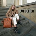 Berliner Bags Vintage Rucksack Utrecht aus Leder, Fahrradrucksack mit Laptopfach für Damen und Herren (M, Cognac) - 9