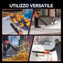 Soffiatore a Batteria, Bravolu Soffiatore Foglie Elettrico, con 2 Batteria da 5200 mAh e Caricabatteria, Velocità Aria Max 305 km/h, 5 Velocità Regolabili e Modalità Turbo - 6