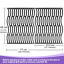 Nordic Bbq Store Set of 2 Cast Iron Grill Grates for Napoleon Prestige 500, PRO 500, LEX 485 – 45 x 33.5 cm (Each), 45 x 67 cm (Total) – Heavy-Duty Replacement Cooking Grids - 2