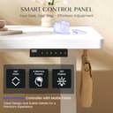 FLEXISPOT E1 Pro ONE PIECE Electric Standing Desk with Dual Motors, 160x80cm, Sit Stand Table Height Adjustable Desk with Memory Smart Pannel for Home Office,Black+White - 5