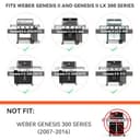 onlyfire Griglia di Cottura in Ghisa per Griglie a Gas Weber Serie Genesis II e Genesis II LX 300, Griglia di Barbecue per Weber Genesis 2022, Griglia di Ricambio per Weber 66802/66095 - 3