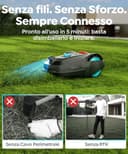 YARDCARE M800Plus Robot Tagliaerba senza filo Perimetrale, GPS, fino a 800 m²,Visione AI, Taglio a U,Riconoscimento Intelligente Ostacoli,Controllo APP（Nero e rosso） - 3