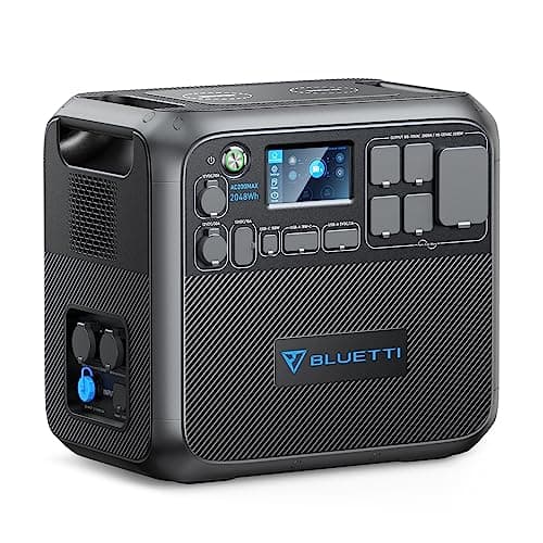 BLUETTI Tragbare Powerstation AC200MAX, 2048Wh LiFePO4 Batterie Backup mit 2200W (4800W Peak) AC Ausgängen, Solarfähiges Kraftpaket