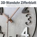 Stellarize Wanduhr Ohne Tickgeräusche Modern Holz 3D Küchenuhr für Wohnzimmer Kinderzimmer Büro (30 cm) - 3
