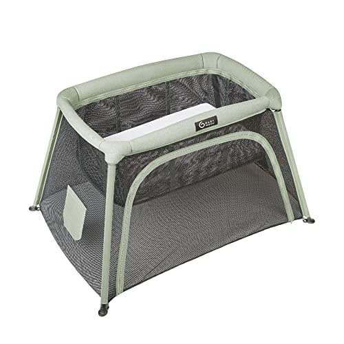 Babymoov Moov & Comfy 3-in-1 Travel Cot - Removable Newborn Insert, from Birth to The Age of 4, Easy Fold & Compact, 2 Mattresses Included, Bedside Crib & Play Pen Function