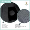 PATAM Cuccia Gatto, Cane Piccola Taglia, da Interno, Lavabile, Antiscivolo, Igloo Nero - 5