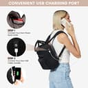 LOVEVOOK Rucksack Damen Klein, Wasserdicht Cityrucksack Handtasche 2 in 1, Mini Tasche Daypack Backpack Women Elegant für Freizeit Schule Reisen Arbeit, Schwarz - 4