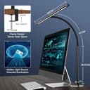 EYOCEAN Schreibtischlampe LED mit Gestensteuerung & Fernbedienung, 24W 80CM Klemmbare Dimmbare Monitor Lampe, Tageslichtlampe für Arbeiter in Büro Leser Architekenden Schneider - 6