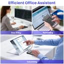 2-in-1 Numpad Wired & USB-Hub mit USB-C & USB-A-Kabeln, Ergonomischer 15° Nummernblock mit 3 USB 2.0 Hub, 18-Tasten Ziffernblock für macbook/Laptop/iPad/PC/Windows/MacOS, Schwarzer USB-C Ziffernblock - 9