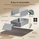 PKBD Arenero Gato XXL, 60 x 30 x 40 cm, Arenero Gatos 32 L – Arenero Alto a Prueba de Fugas, Alfombra XL Gratis & Pala Metálica, Fácil de Limpiar - 7