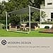 Blumfeldt Gazebo 3m x 3m, Pergola Kit Event Shelter w/ Canopy, Large Portable Garden Gazebo with Wheels for Patio, BBQ, & Hot Tub, Windproof and Waterproof Pergola Roof, Aluminium Steel Frame, UV 50+ - 5