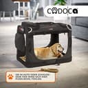 CADOCA® Hundebox XXXL 101x70x70cm faltbar atmungsaktiv robust Hundetransportbox Transporttasche Haustiertransportbox Hundetragetasche Anthrazit - 2