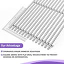 Set di 2 griglie in acciaio inox per Napoleon Rogue 425, Phantom SE 425 RSIB, XT 425, Pro 425 SIB, SS304 per uso alimentare, resistenti alla ruggine, dimensioni totali 45 x 59,7 cm - 7