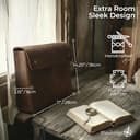 WANDERINGS Carpeta de Cuero Genuino de Grano Completo con Correa Extraíble - Organizador de Documentos Folio Hecho a Mano - Portadocumentos de Cuero - Compatible con Tabletas y Portátiles de 15", 14 - 5