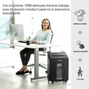 Fellowes AutoMax 100M, Destructora trituradora de Papel, Mini Corte (DIN P-4), destruye hasta 100 Hojas de Manera automática (10 manualmente), tritura Grapas, Tarjetas de crédito y Clips, Color Negro - 4