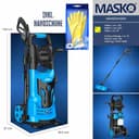 MASKO® Idropulitrice ad alta pressione 2200 Watt 165 bar 450 l/h, con bobina avvolgitubo da 10 m tubo 9.TLG. Accessori con bottiglia di sapone, pistola ad alta pressione per auto - 9
