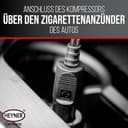 HEYNER® Kompressor mini I Tasche I 12V/120W Druckluft 10 bar/150PSI Digitales Manometer I LED Beleuchtung I elektrische Luftpumpe tragbarer Kompressor 10 bar Zigarettenanzünder Autoreifen - 6