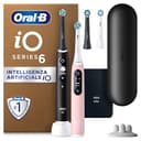 Oral-B Spazzolino Elettrico Ricaricabile iO 6 Nero e Rosa, 4 Testine per Spazzolino Elettrico, Confezione Doppia, 2 Spazzolini, Pulizia Denti Efficace - 1