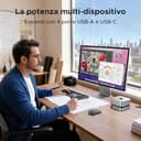 UGREEN Docking Station Compatibile con Mac Mini M4 e M4 Pro Hub USB C Supporto con Alloggiamento M.2 NVME SSD DisplayPort 4K 240Hz 144Hz USB 3.2 4A1C 10Gbps SD TF Slot 3.5mm Aux - 6