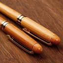 Hsyzygian Set di 5 penne a sfera in legno fatte a mano, per affari e scuola, regalo sostenibile - 8