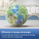 Philips Airfryer Serie 4000, Friggitrice ad Aria Doppio cestello Verticale da 10L, Tecnologia RapidAir, Funzione Sync, Rivestimento in ceramica no PFAS, Finestre, 45% più piccola (NA460/00) - 14