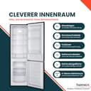 homeX Kühlschrank mit Gefrierfach No Frost, Kühl-Gefrier-Kombination freistehend, groß - 253 Liter, Super-Frost-Funktion, leise Kühlgefrierkombi, Energieklasse C, XXL Kühl Gefrierkombination, schwarz - 4