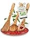 Wooden Cooking Spoon Set Made of Olive Wood in Pack of 3 - Made in Germany - Spatula, Risotta Spoon and Wooden Spoon - Sustainable & from Europe - Cooking Utensils Set Natural Wood - 1