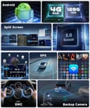 【4G+128G】 Hodozzy Radio Coche 2 DIN con Wireless Carplay Android Auto con USB Tipo C, Pantalla Incell de 7 Pulgadas Autoradio con Bluetooth/DSP/WiFi/RDS/FM/SWC/Cámara de Marcha Atrás - 5