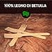 Set Posate Ecologiche in Legno di Betulla 100 Forchette + 100 Coltelli + 100 Cucchiai - Monouso 100% Naturali Biodegradabili e Compostabili Usa e Getta - 2