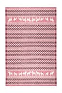 ÖJBRO VANTFABRIK Dalarna Wool Blanket with Fringes 130 x 220 cm Red / Beige / Black 100% Merino Wool Knitted Plaid Bedspread Quilt Warm Soft - Made in Sweden - 2