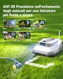 ECOVACS GOAT G1-800 robot tagliaerba 800mq senza filo perimetrale, Rasaerba robot con mappatura automatica, posizionamento Banda Ultra Larga+Vision+GPS, gestione di 16 zone, pendenza fino al 45% - 6