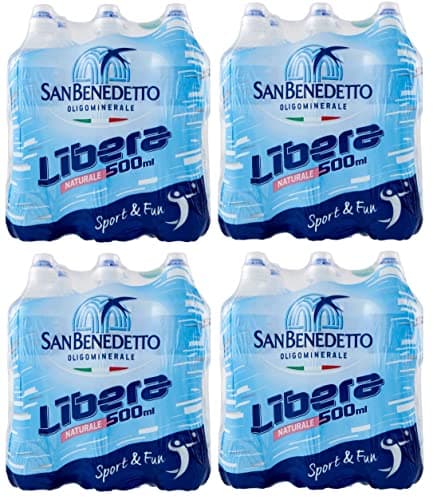24x San Benedetto Acqua Naturale Libera Oligomineralisches Natürliches Wasser PET-Einwegflasche 500ml + Italian Gourmet Polpa di Pomodoro 400g Dose