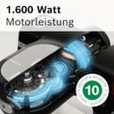 Bosch Küchenmaschine Serie 6 MUMS6EW13D, NEU, 7 Geschwindigkeitsstufen, 5,5l Schüssel, Durchlaufschnitzler, 3 Scheiben, Knethaken, Rührbesen, Silikonbesen, spülmaschinenfest, 1.600 W, silber/weiß - 3