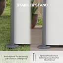 Outsunny Pavillon 4x3 m Stabil Winterfest Gartenpavillon mit Doppeldach 6 Seitenteile Ablauflöcher, Garten Pavillon aus Metall, für Garten, Terrasse, Cremeweiß - 6