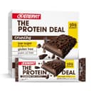 Enervit The Protein Deal Crunchy Double Choco Storm – Proteinriegel, intensiver Zartbitter-Schokoladengeschmack, 20 g Protein, 0,1 g Zucker, knuspriger Snack, Glutenfrei, 12 Riegel à 55 g - 1